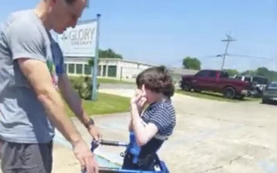 1ère sortie à l’extérieur avec un déambulateur